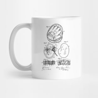 Baseball Glove Patent Drawing Mug